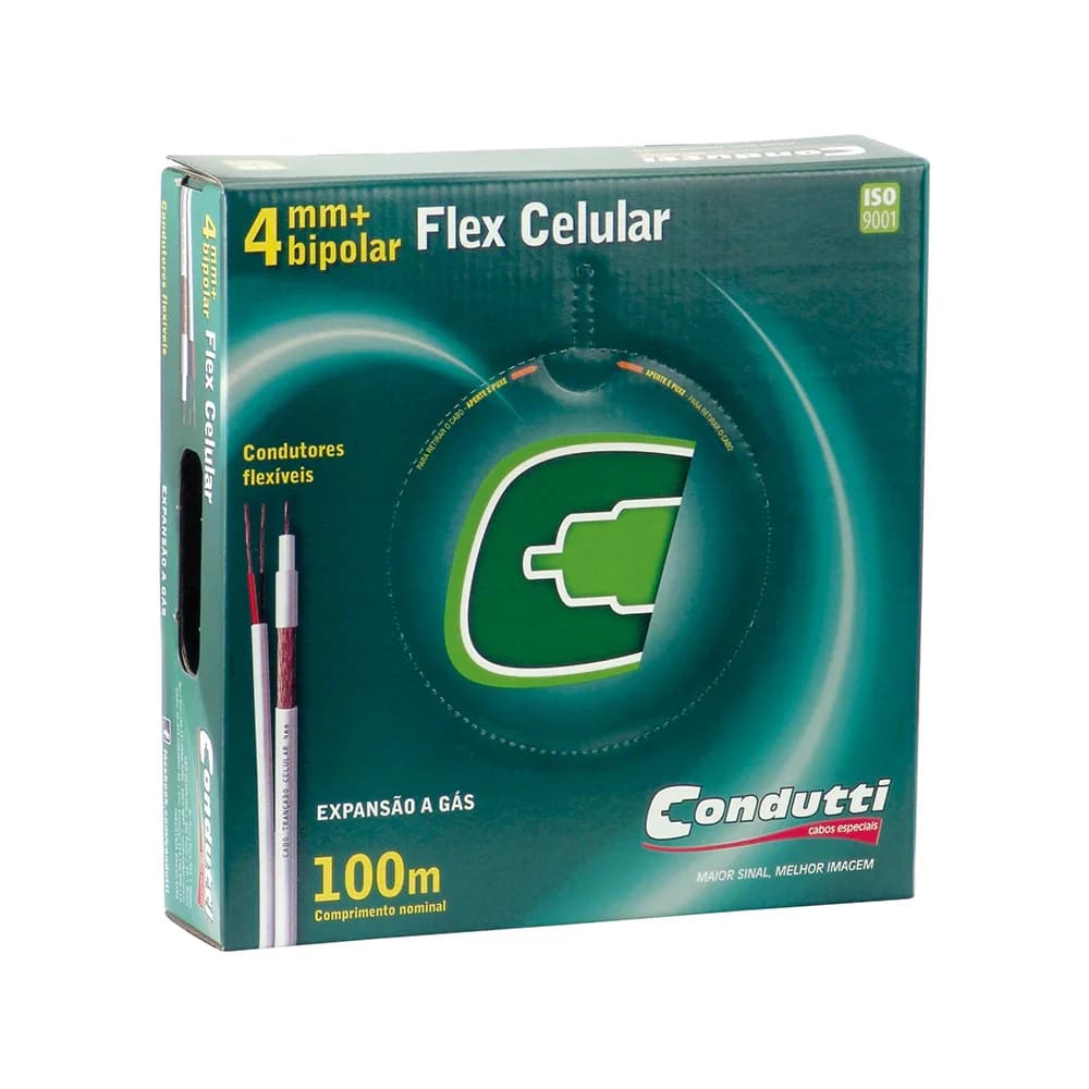 Cabo Coaxial Bipolar Conducooper 4mm 2X26AWG CX C/100M Condutti