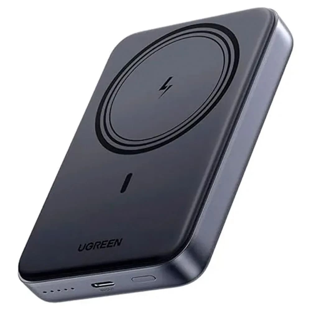 Carregador Power Bank Ugreen 10.000mAh Indução/Magnético Cinza - PB561