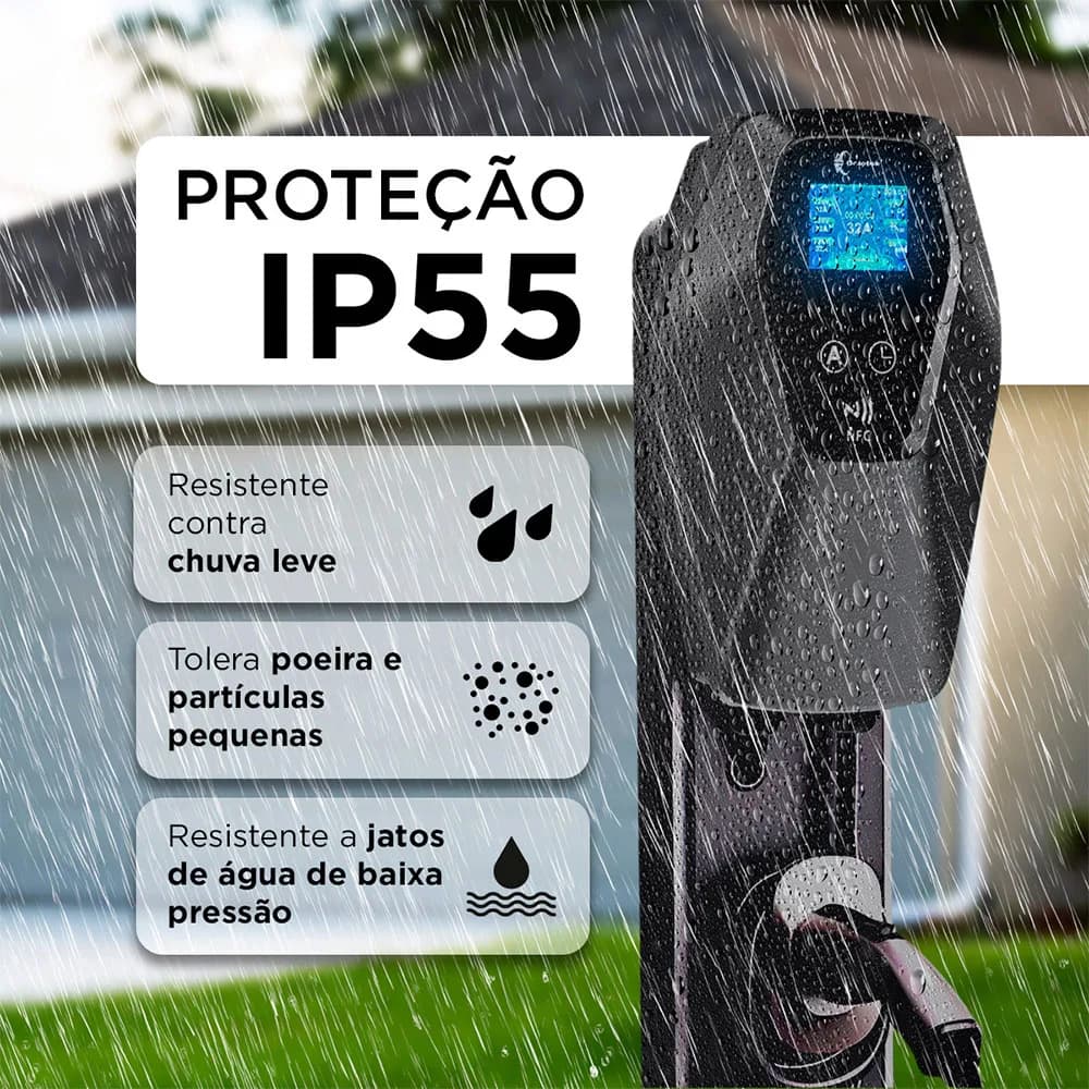CARREGADOR VEICULAR AC EV-07KW 7.0M SMART TIPO 2 COLETEK