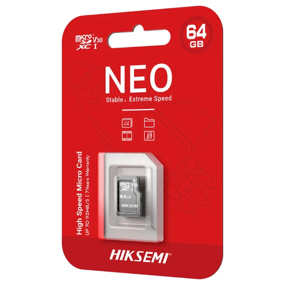 CARTAO DE MEMORIA MICRO SD HIKSEMI CLASS 10UHS-I 64GB - HS-TF-C1/64G