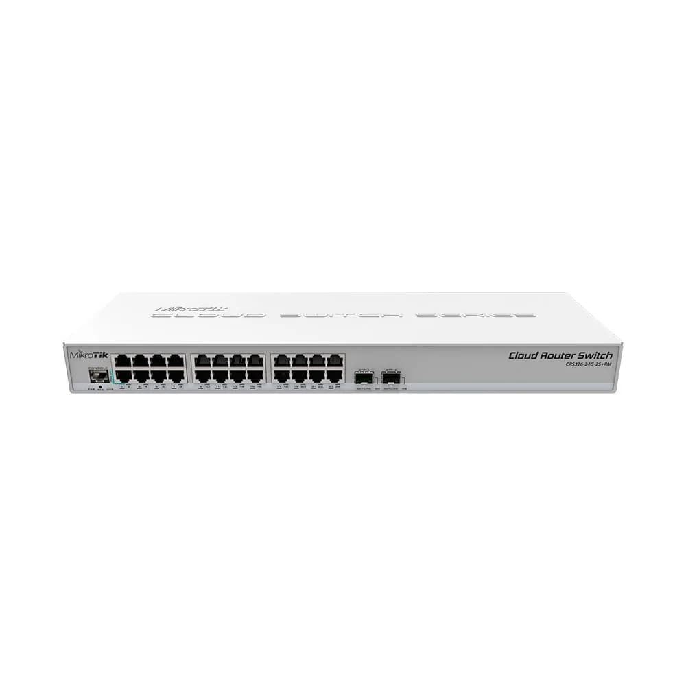 Cloud Router Switch CRS326-24G-2S+RM 24 Portas Gigabit e 2 SFP+ - MikroTik
