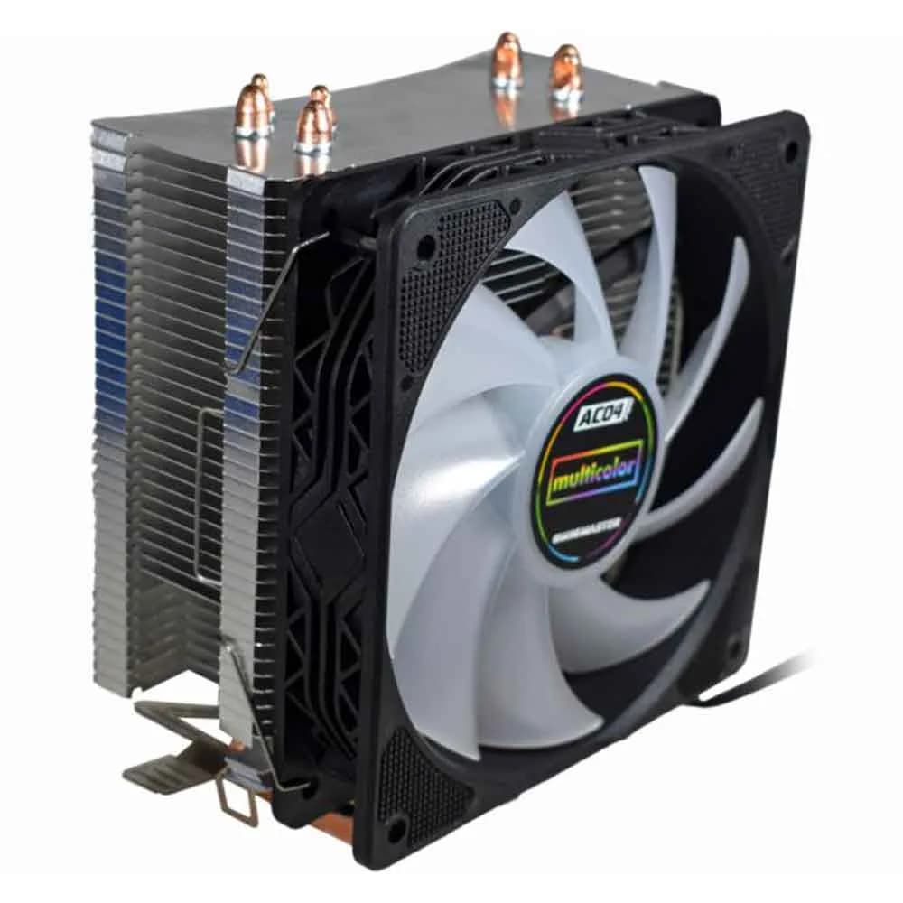 COOLER PARA PROCESSADOR K-MEX AC04 120MM INTEL/AMD MULTICOLOR PRETO