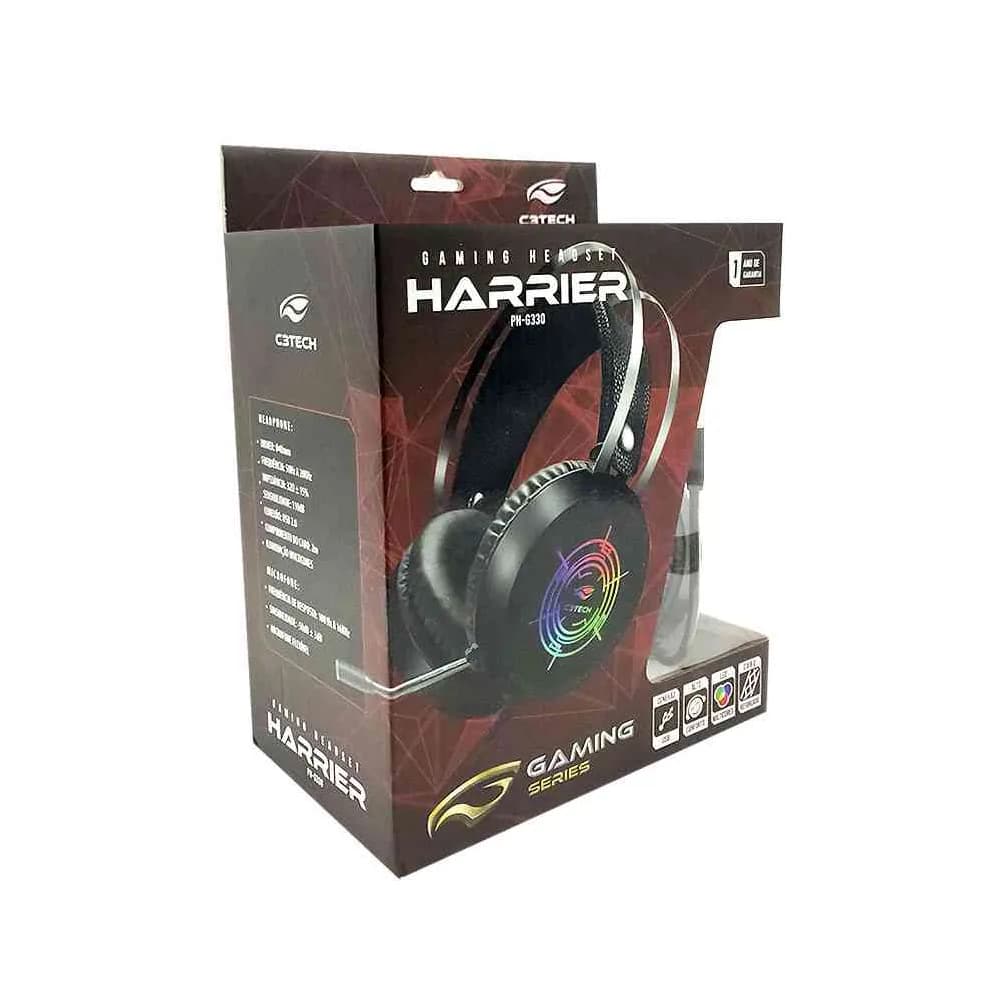 FONE DE OUVIDO C3TECH MIC GAMER HARRIER USB PRETO - PH-G330BKV2