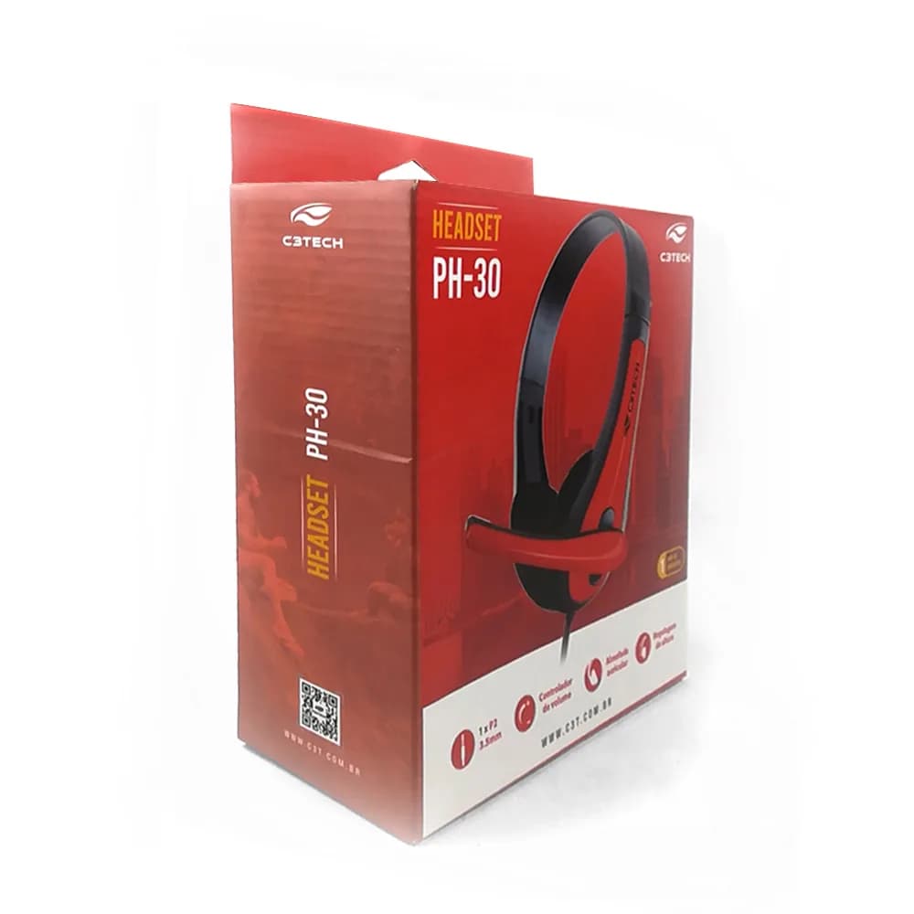 FONE DE OUVIDO C3TECH MIC PRETO - PH-30BK