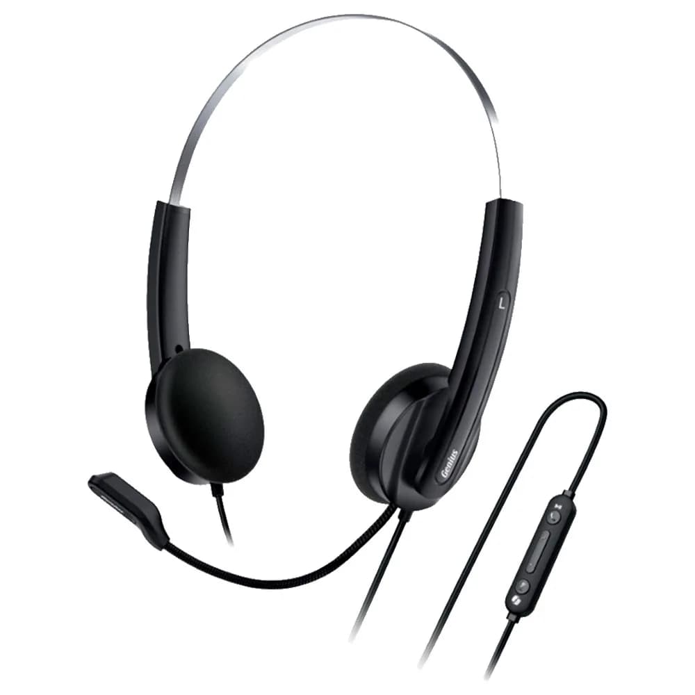 Fone de Ouvido MIC Genius HS-220U USB com Suporte ao Copilot