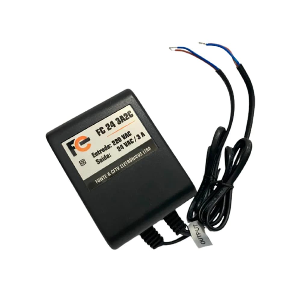 Fonte para Speed Dome 24VAC 3A 220VAC FC2403A2C FC Fontes
