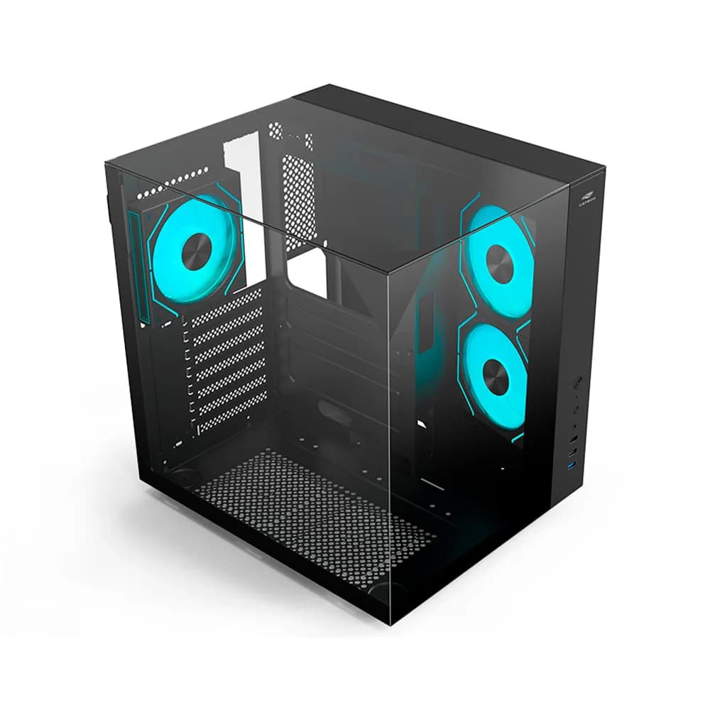 Gabinete Gamer C3Tech Aquarius MT-G950BK sem Fonte Preto