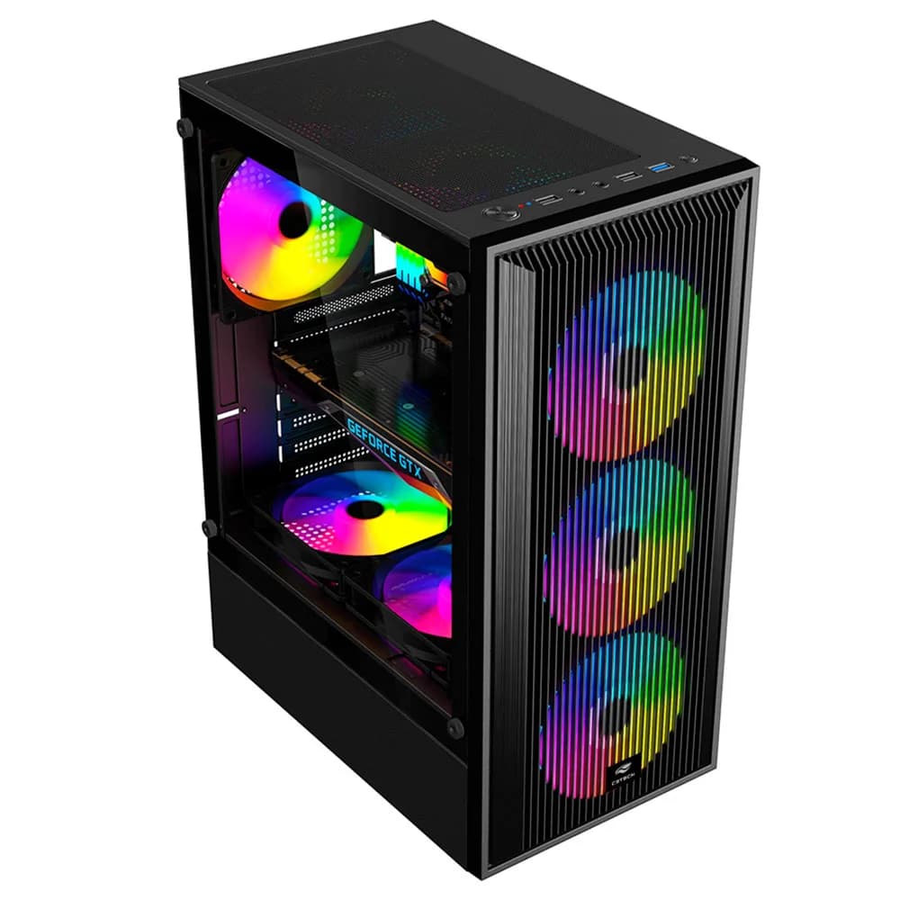 Gabinete Gamer C3Tech MT-G120BK sem Fonte Preto