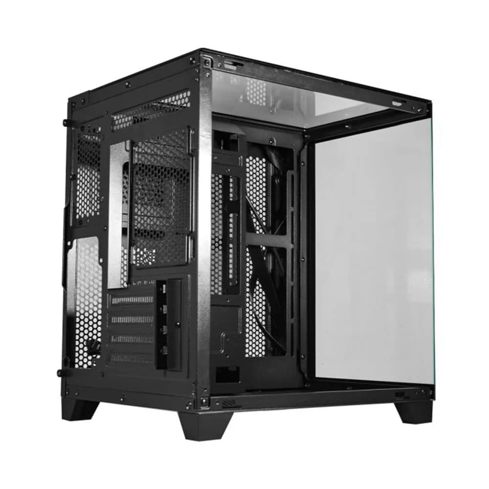 GABINETE GAMER K-MEX AQUARIO CG-0725 VISAO PRETO MICRO ATX SEM FAN