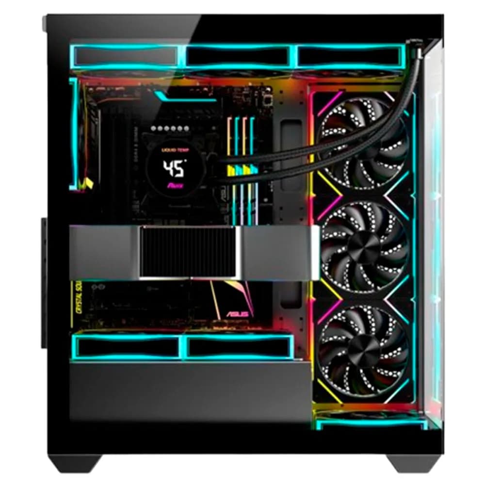 Gabinete Gamer K-Mex Aquario CG-36DY Tower Preto ATX sem Fan