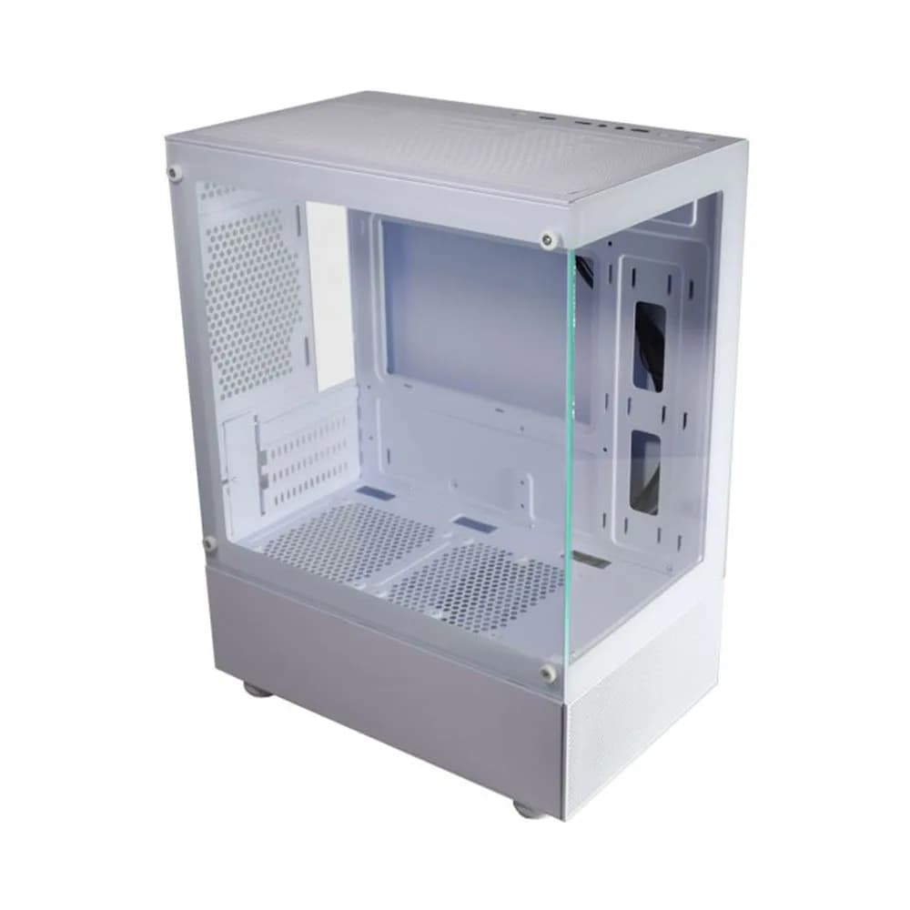 Gabinete Gamer K-Mex Aquario CG-W1TW Medusa Branco Micro ATX sem Fan