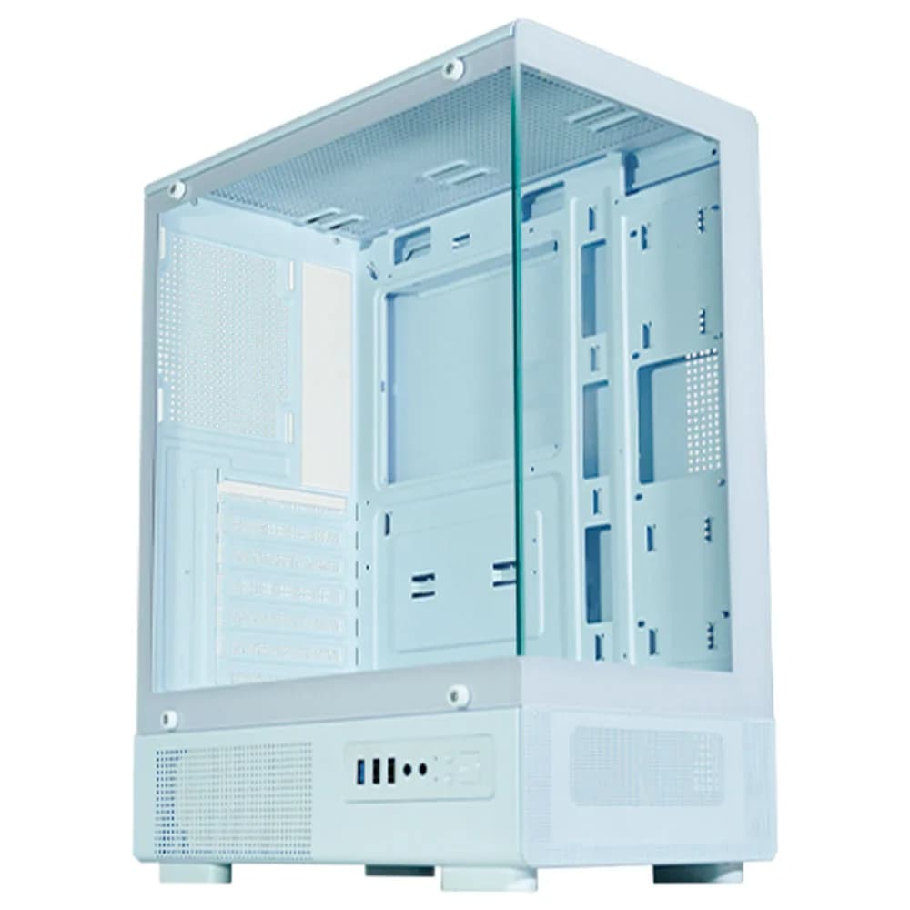 Gabinete Gamer K-Mex Aquario CG-W200 Medusa Micro ATX Branco sem Fan