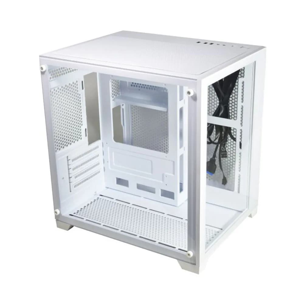 Gabinete Gamer K-Mex Aquario CG-W415 Branco Micro ATX sem Fan