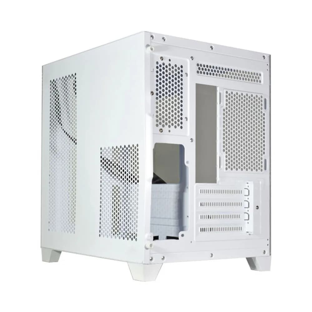 GABINETE GAMER K-MEX AQUARIO CG-W725 VISAO BRANCO MICRO ATX SEM FAN