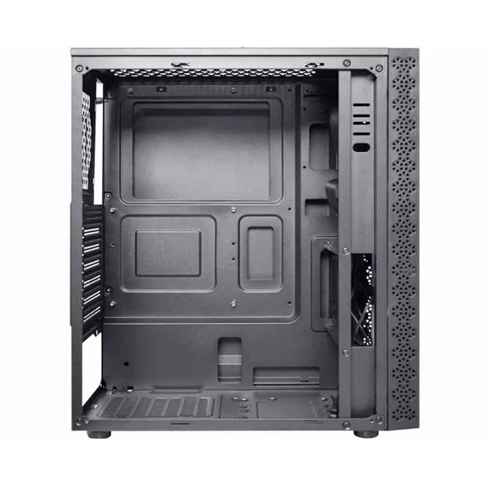 GABINETE GAMER K-MEX CG-42TP KRATOS COM PAINEL LED RGB PRETO