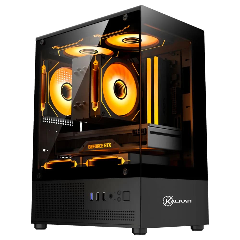 Gabinete Gamer Kalkan Hakon Preto sem Fan KLK00080