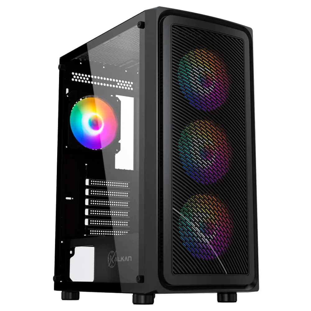 Gabinete Gamer Kalkan Joturn Preto com 4 Fans KLK00038