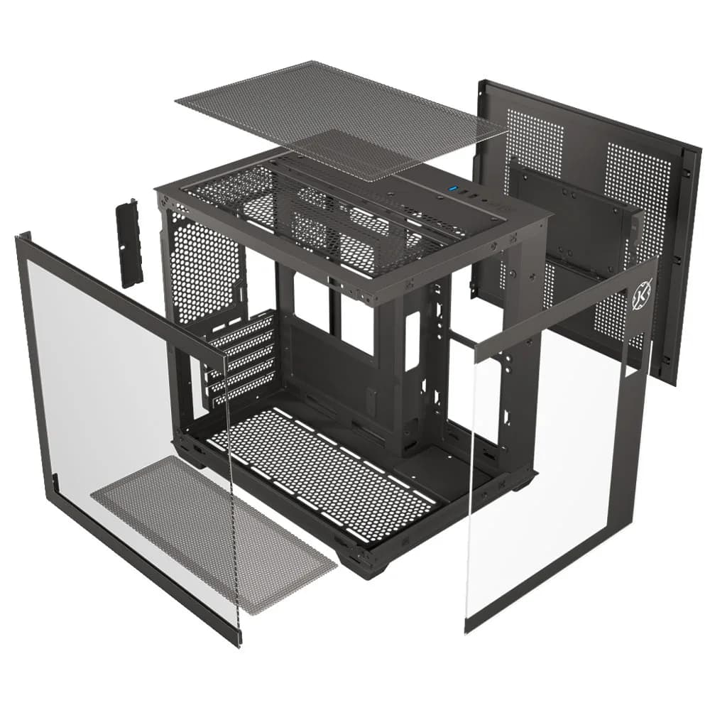 GABINETE GAMER KALKAN MIDGARD DIGITAL PRETO SEM FAN KLK00085