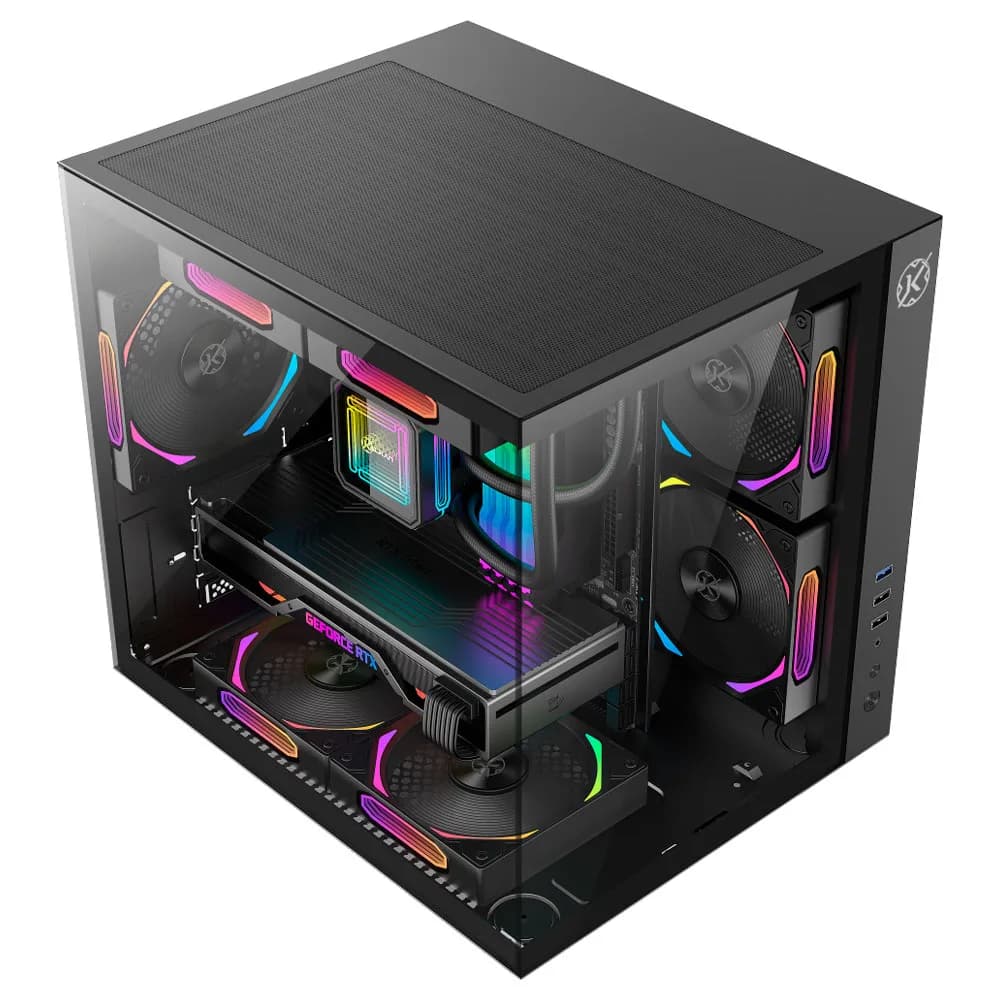 GABINETE GAMER KALKAN MIDGARD PRETO SEM FAN KLK00039