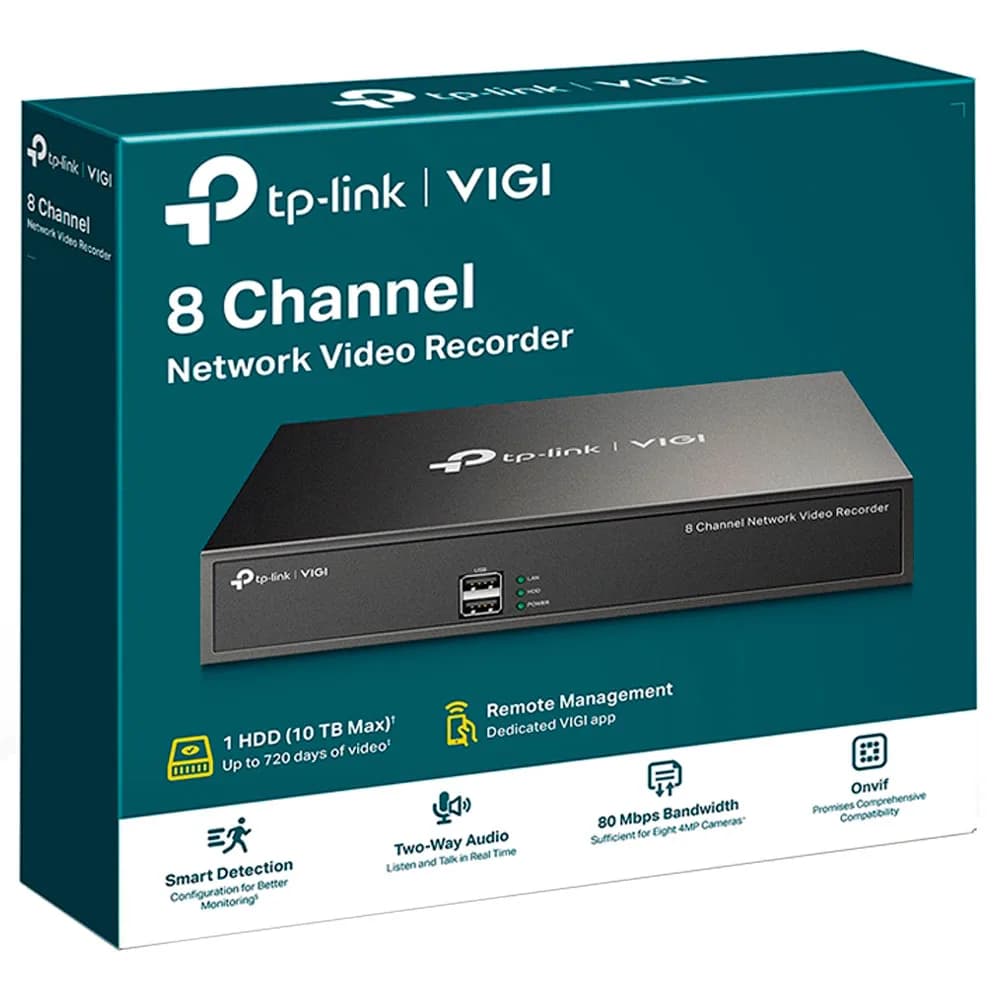GRAVADOR NVR DE VIDEO DE REDE 8 CANAIS VIGI NVR1008H TPLINK
