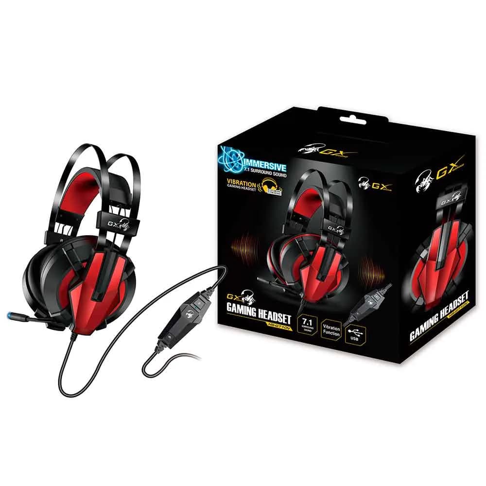 Headset Gamer Genius 7.1 HS-G710V com Vibração Preto