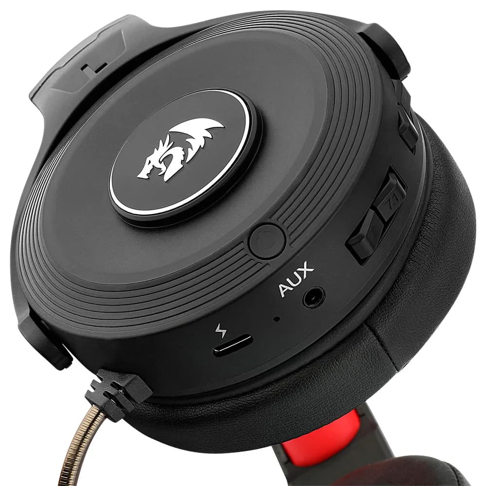HEADSET GAMER REDRAGON PELOPS PRO PRETO SEM FIO H818 PRO