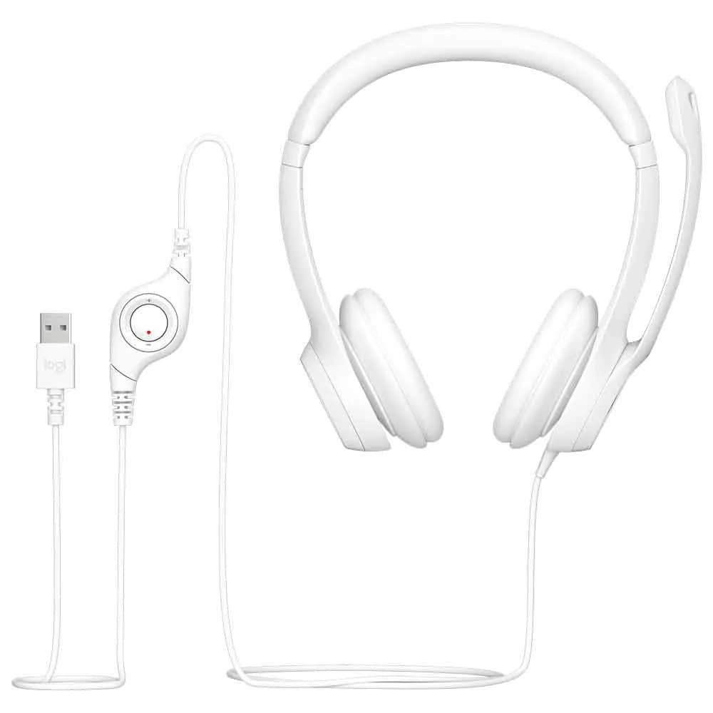 Headset Logitech H390 - Branco