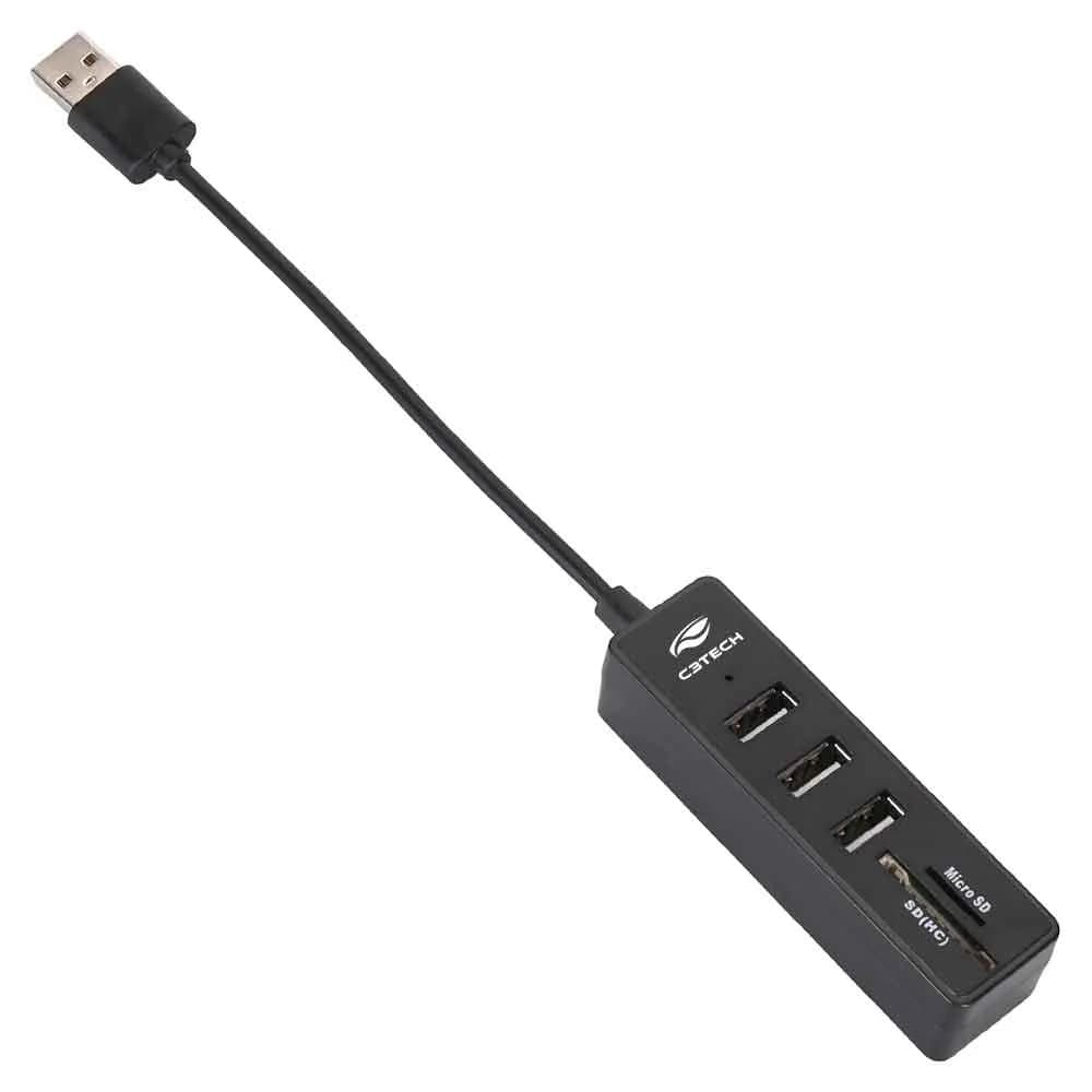 HUB USB C3TECH 2.0 5 PORTAS HU-L200BK