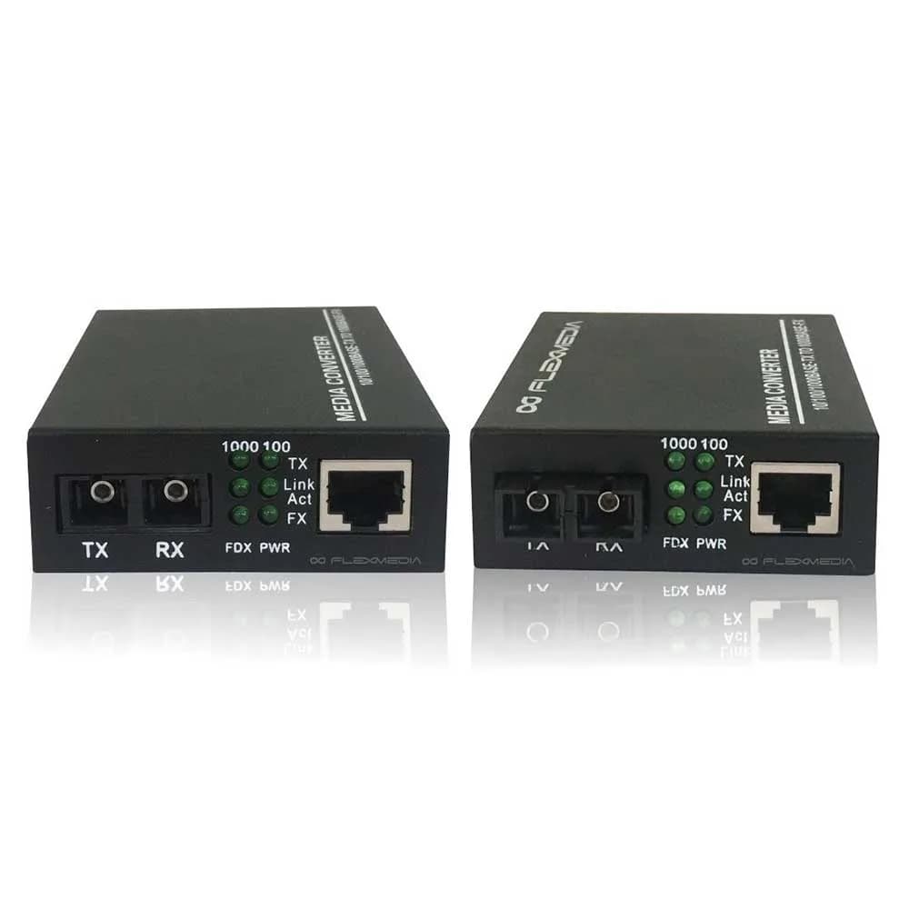 Kit Conversor Flexmedia 10/100 Fast SM-20KM-1Fo-SC - a/B