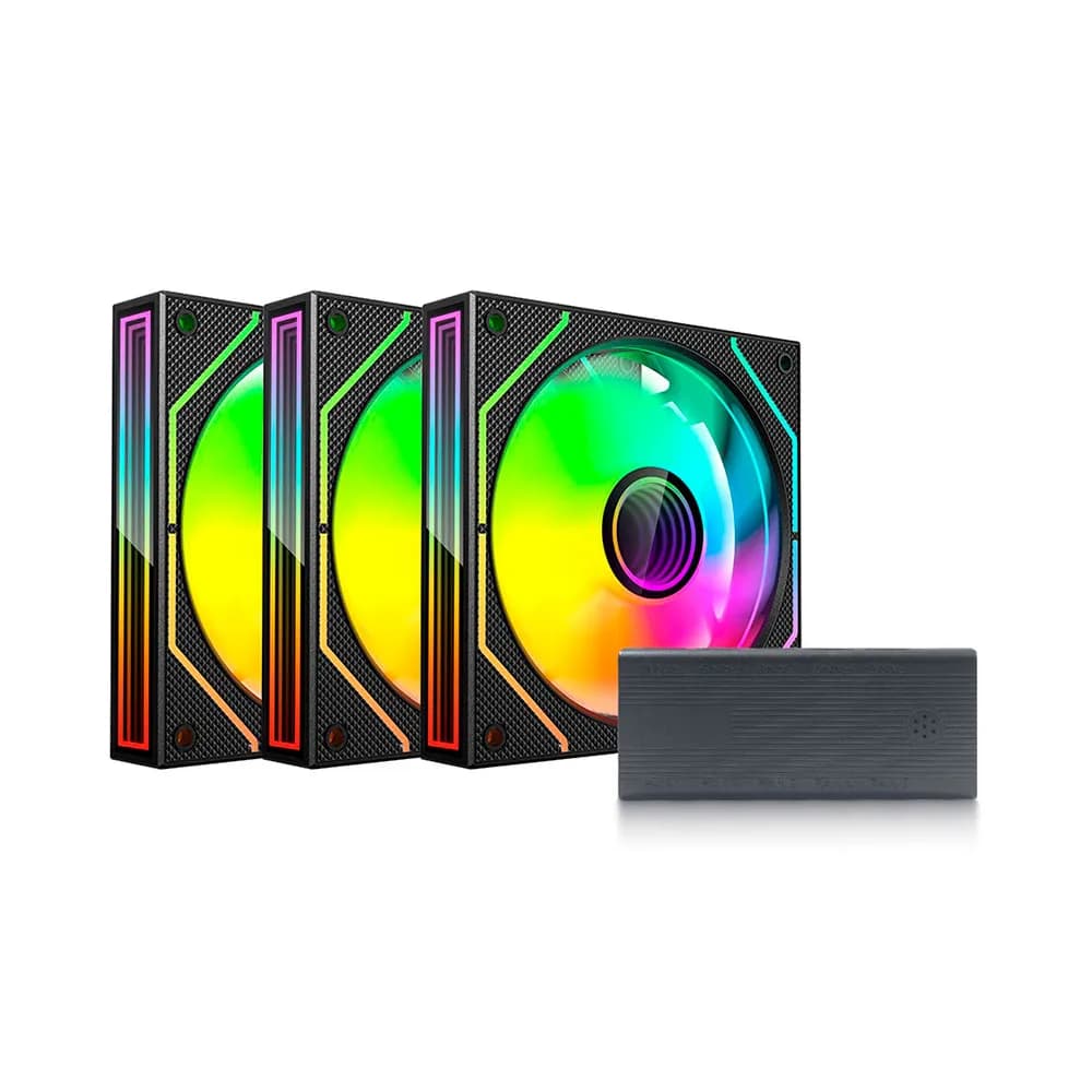 Kit Cooler C3Tech RGB F9-L660BKRGB com Controladora Preto