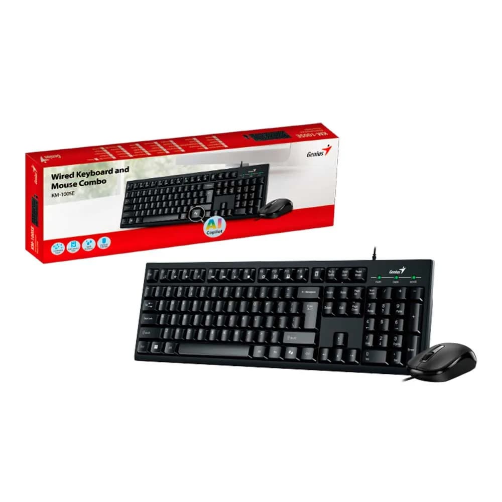Kit Mouse e Teclado Genius Multimídia KM-100SE com Fio USB