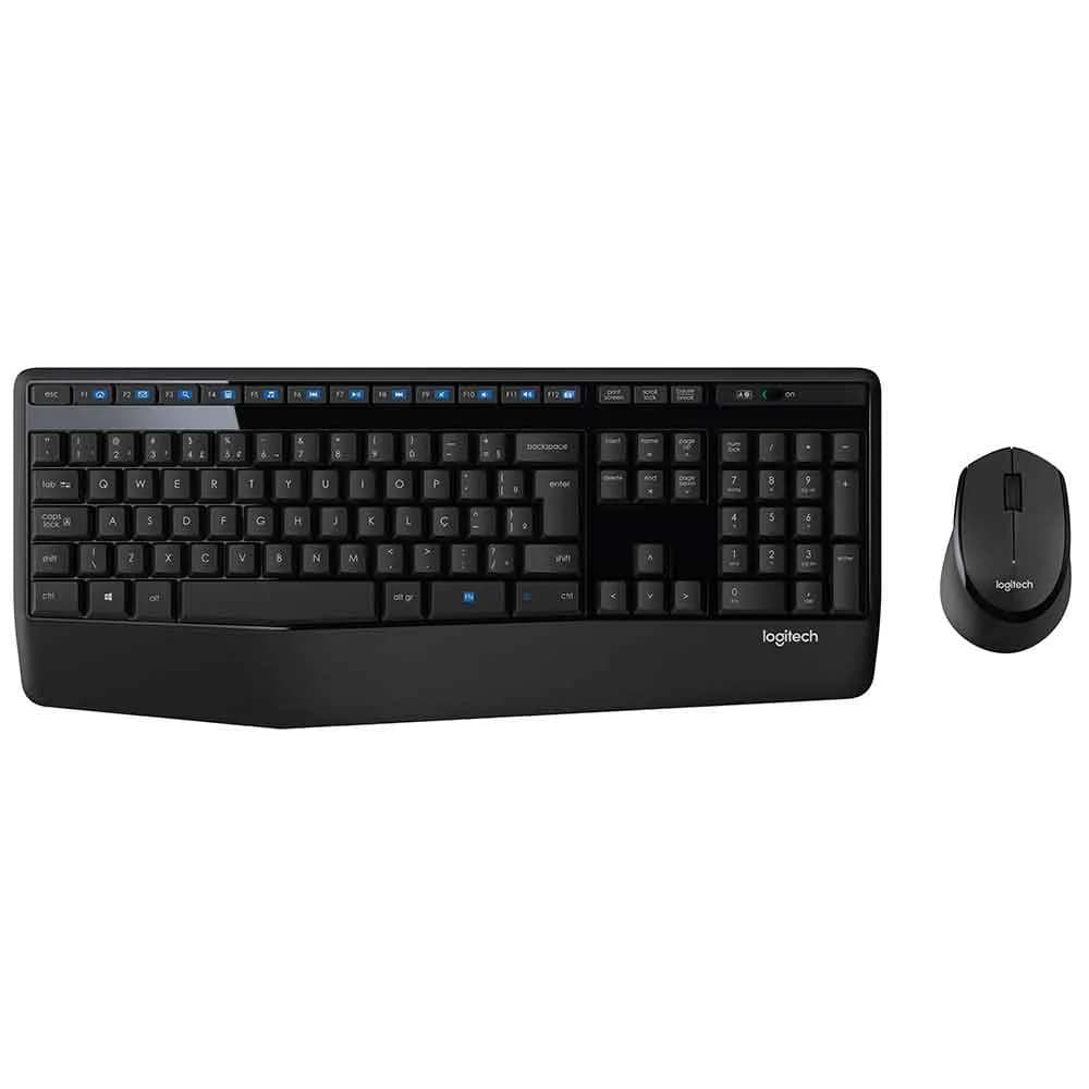 KIT MOUSE E TECLADO LOGITECH MK345 SEM FIO PRETO