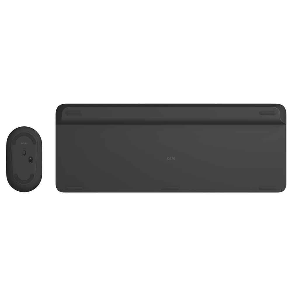 KIT MOUSE E TECLADO LOGITECH MK470 SLIM SEM FIO USB GRAFITE