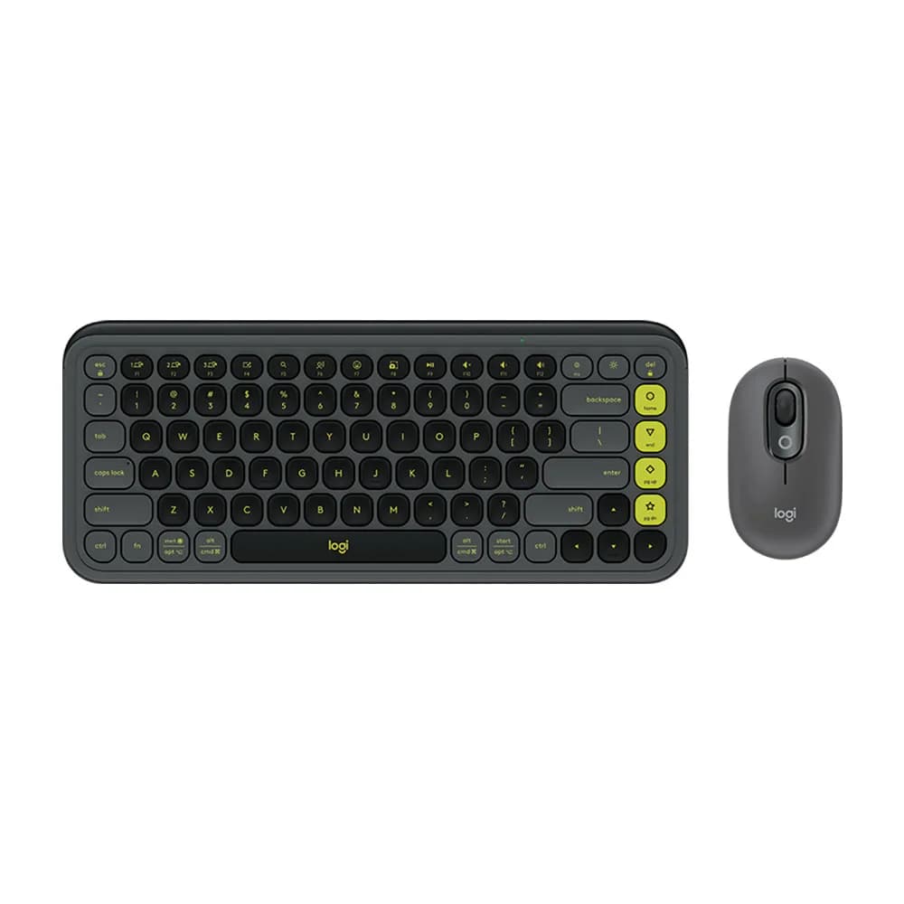 Kit Mouse e Teclado Logitech POP Icon sem Fio Grafite - 920-013056