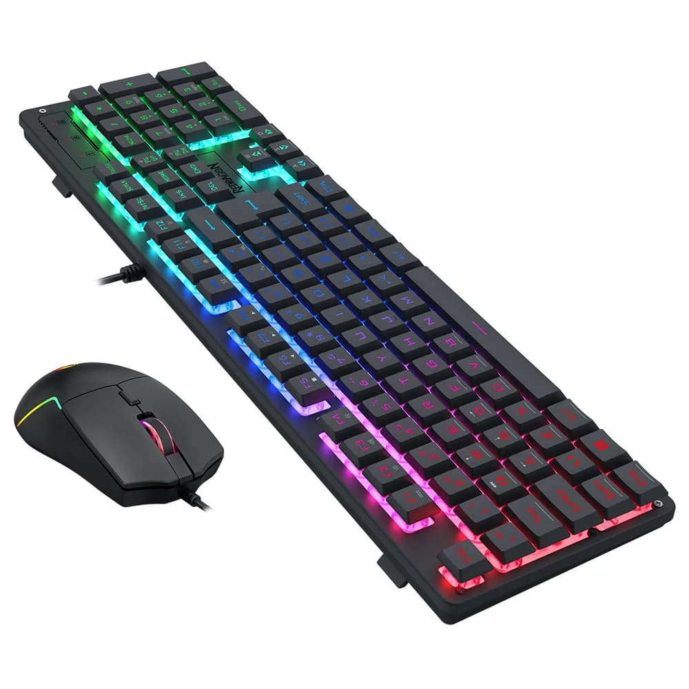 KIT TECLADO + MOUSE + HEADSET + MOUSEPAD REDRAGON ESSENTIALS PRETO S166