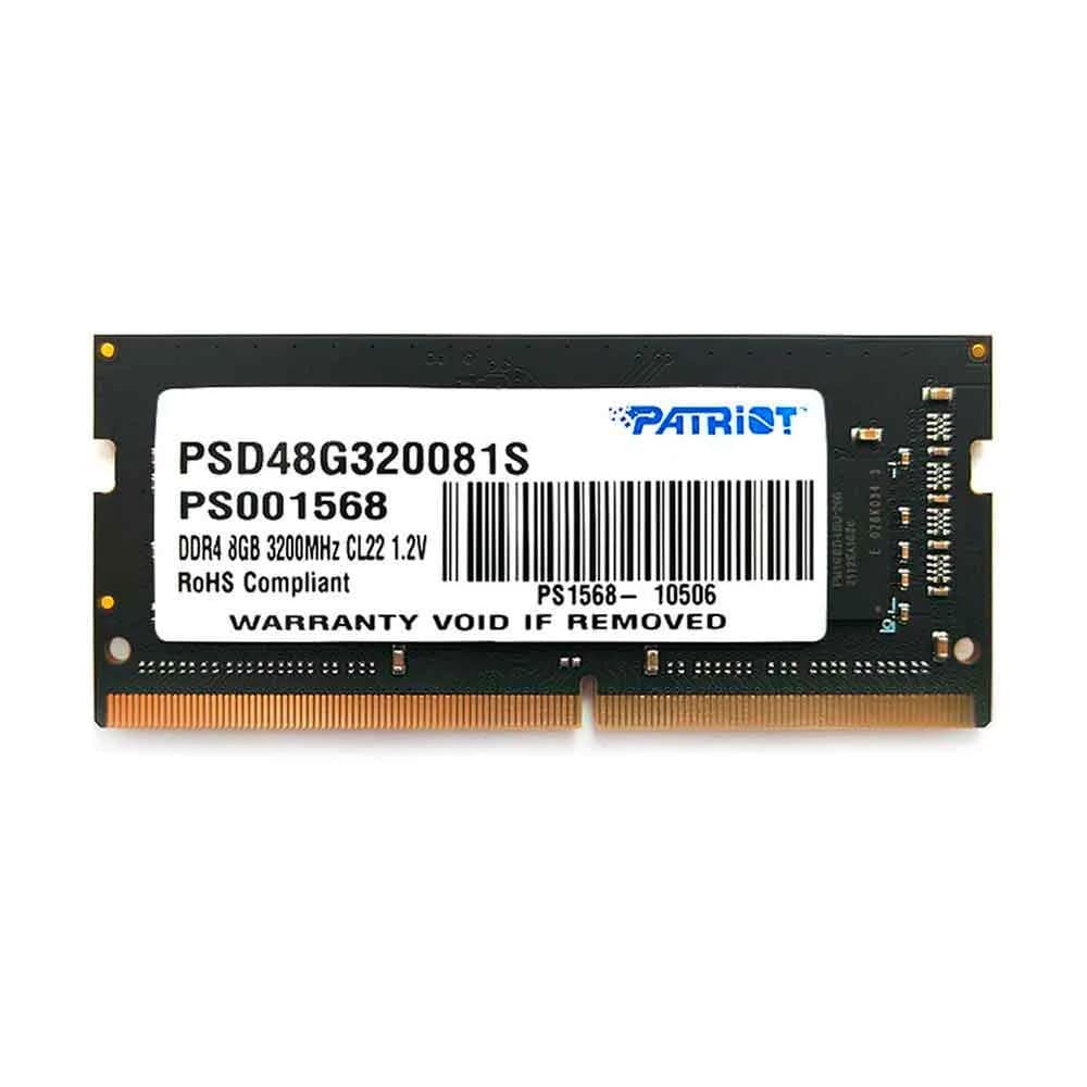 Memória Patriot 8GB DDR4 3200MHz 1.2 Signature - Notebook - PSD48G320081S