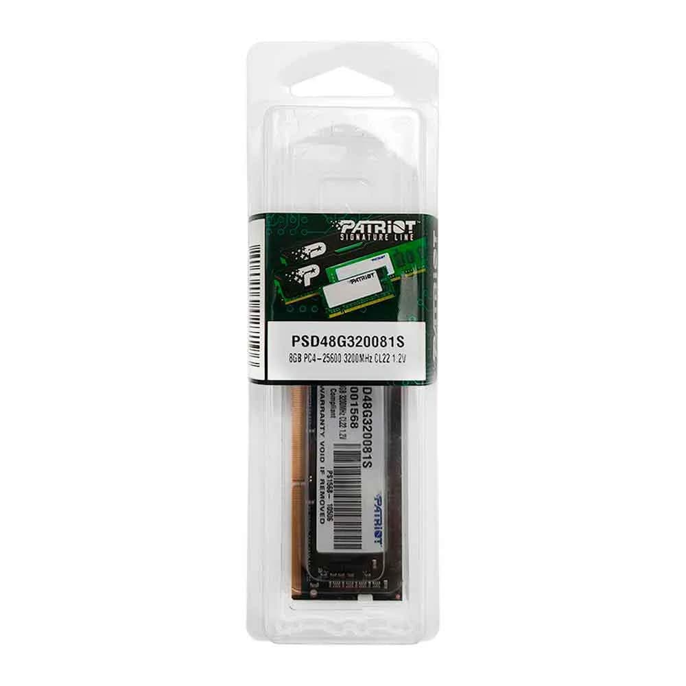 MEMORIA PATRIOT 8GB DDR4 3200MHZ 1.2 SIGNATURE - NOTEBOOK - PSD48G320081S