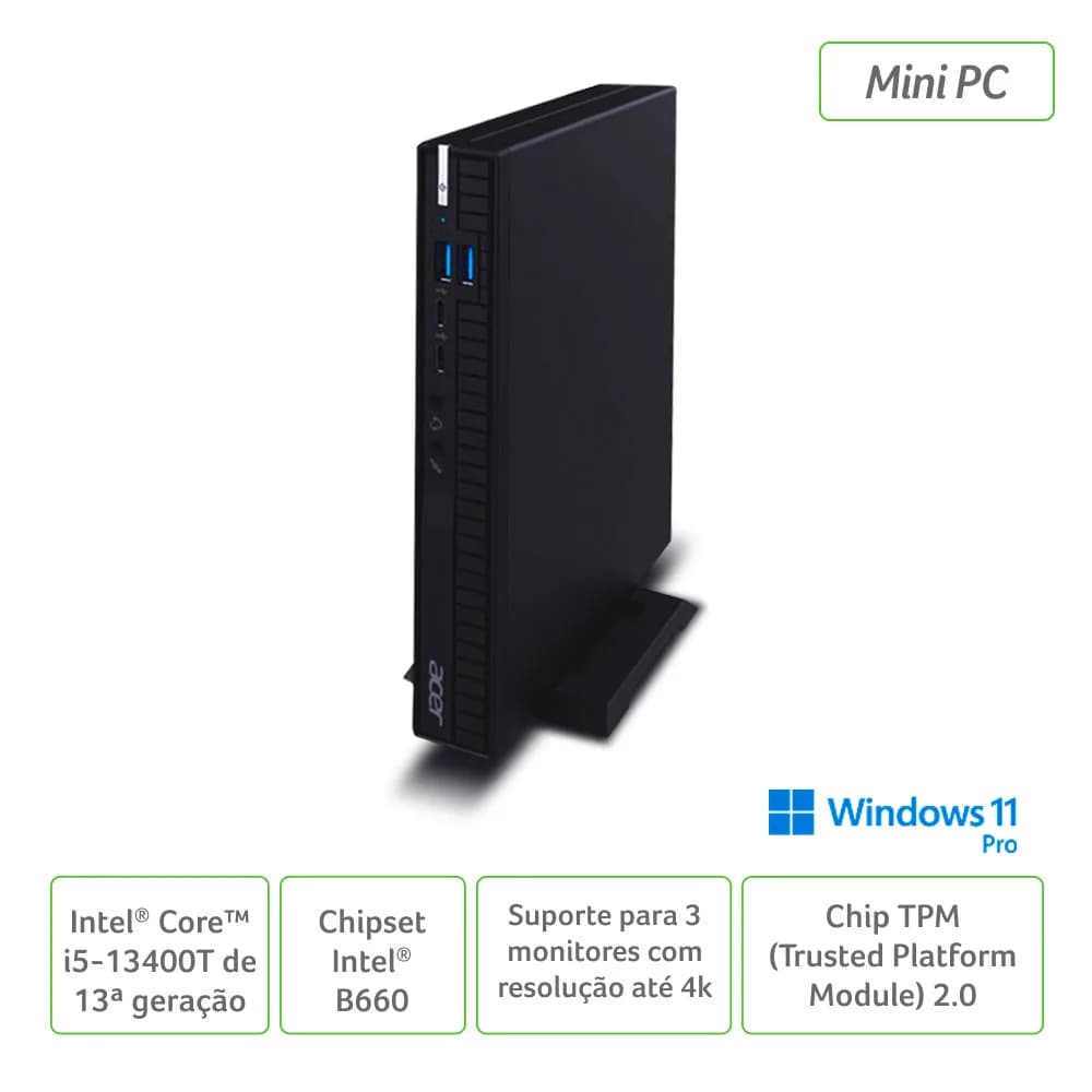 MINI PC ACER VSF110-BD14/ I5-13400T/ 16GB/ 512GB SSD/ WIN 11 PRO