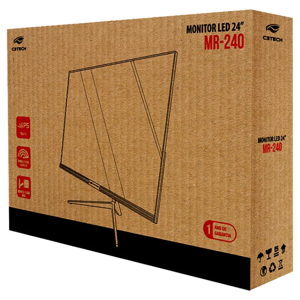 MONITOR LED 24" C3TECH MR-240BK FULL HD / VESA / VGA / HDMI / 100HZ / 5MS PRETO