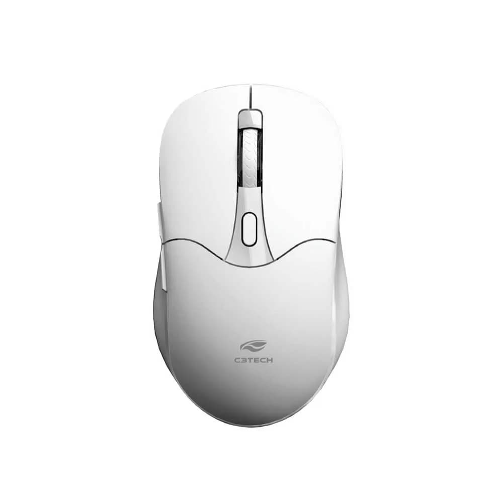Mouse C3Tech sem Fio Recarregável Bluetooth e Receptor M-BT60WH