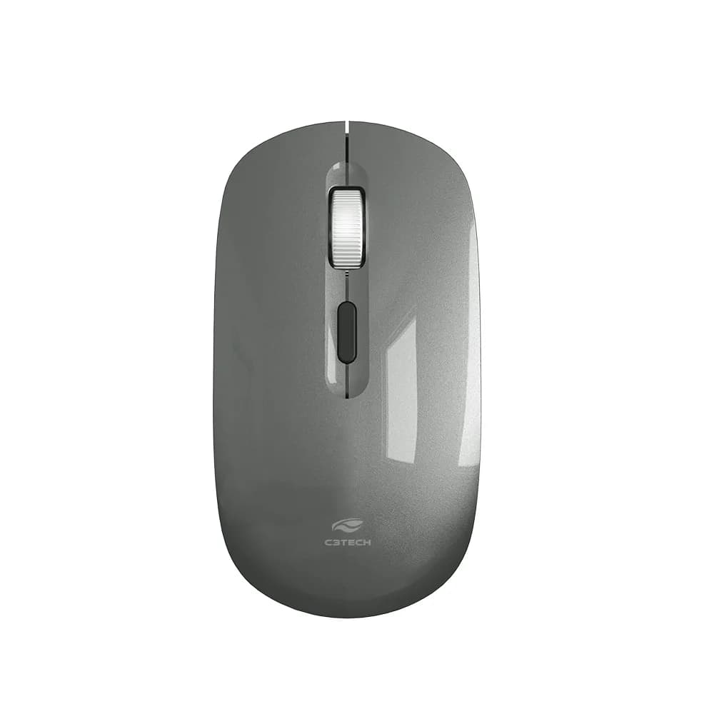Mouse C3Tech sem Fio Recarregável M-W80GY Cinza