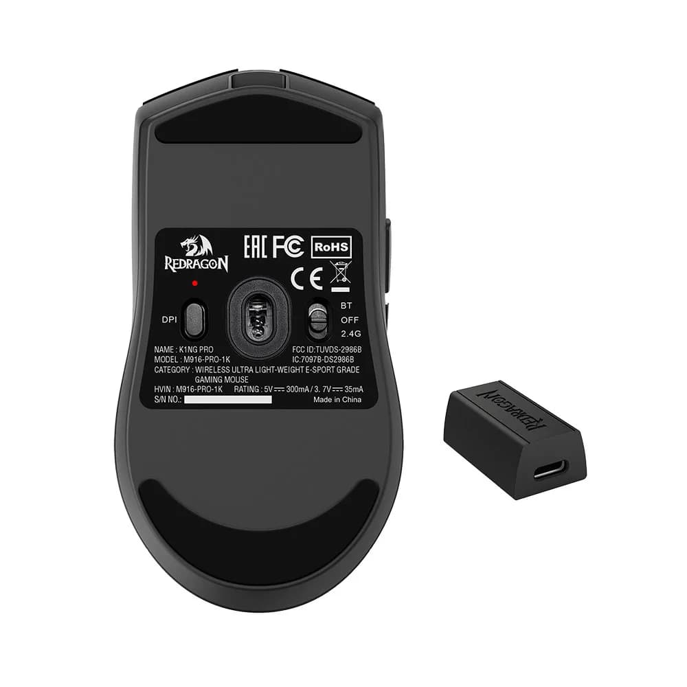 MOUSE GAMER REDRAGON KING 4K PRO PRETO M916-PRO-4K