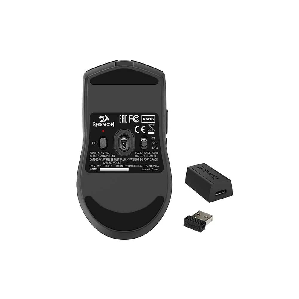 MOUSE GAMER REDRAGON KING PRO PRETO M916-PRO-1K
