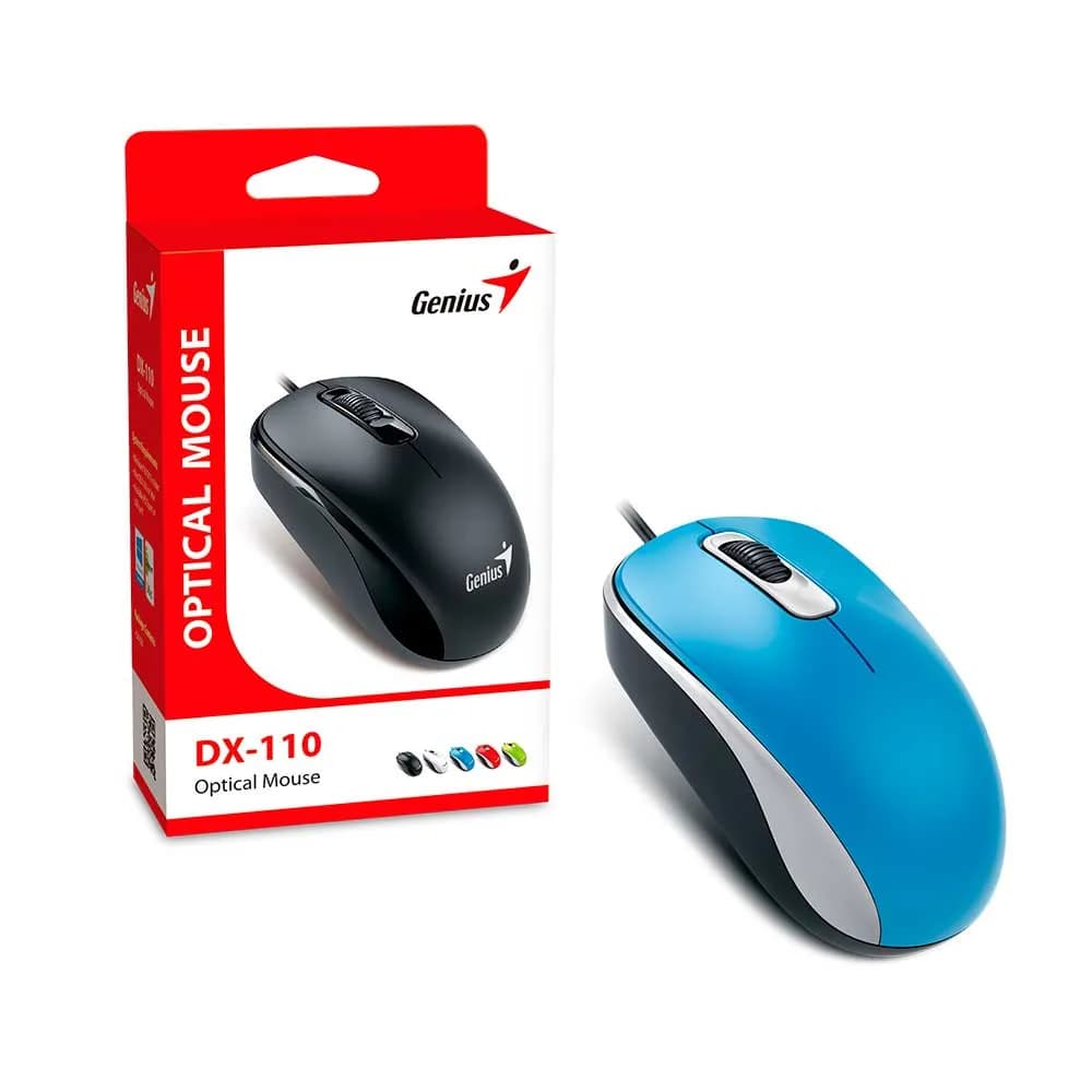 Mouse Genius DX-110 Óptico USB Azul
