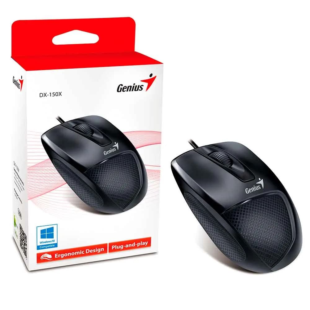 Mouse Genius DX-150X Óptico USB Preto