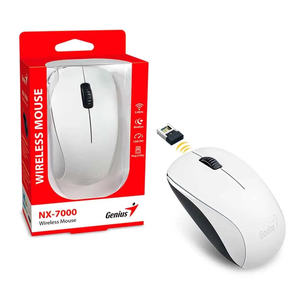 Mouse Genius NX-7000 sem Fio Branco