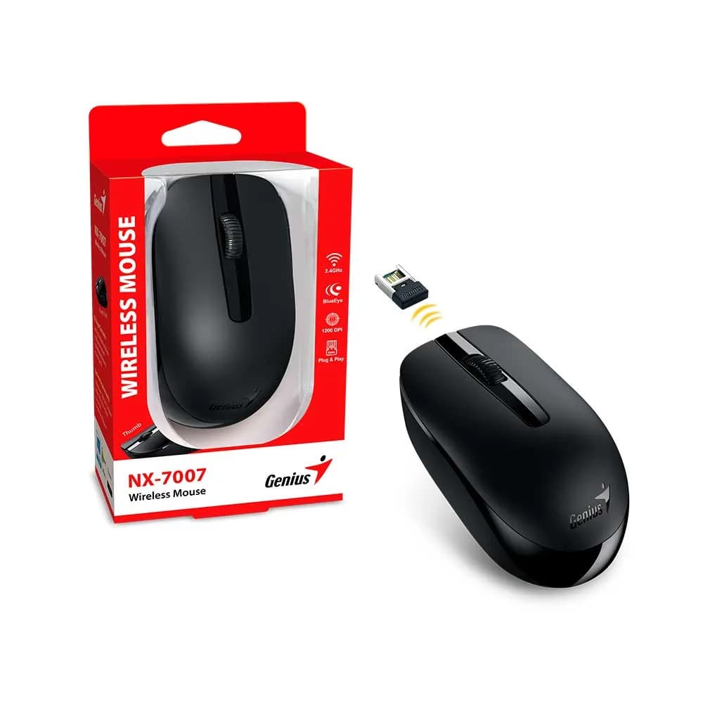 Mouse Genius NX-7007 sem Fio Preto
