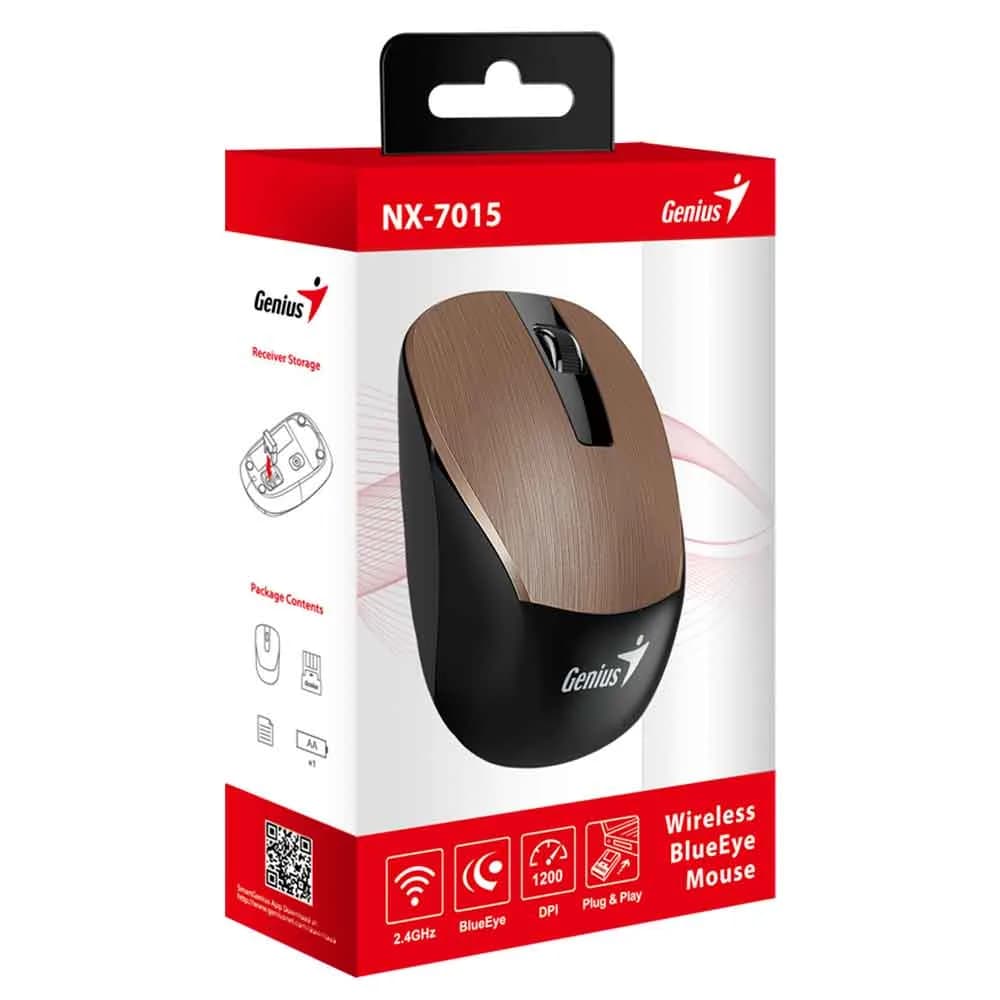 Mouse Genius NX-7015 sem Fio Brown