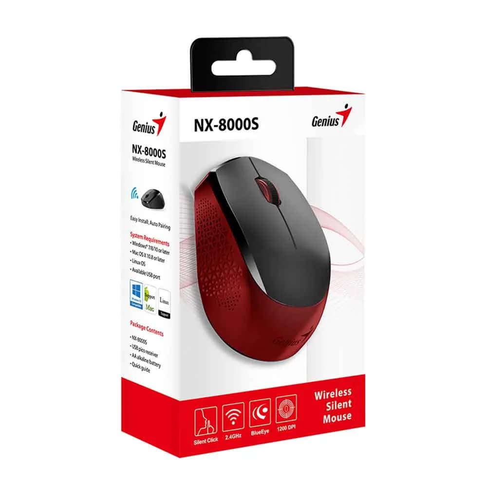 Mouse Genius NX-8000S sem Fio RED