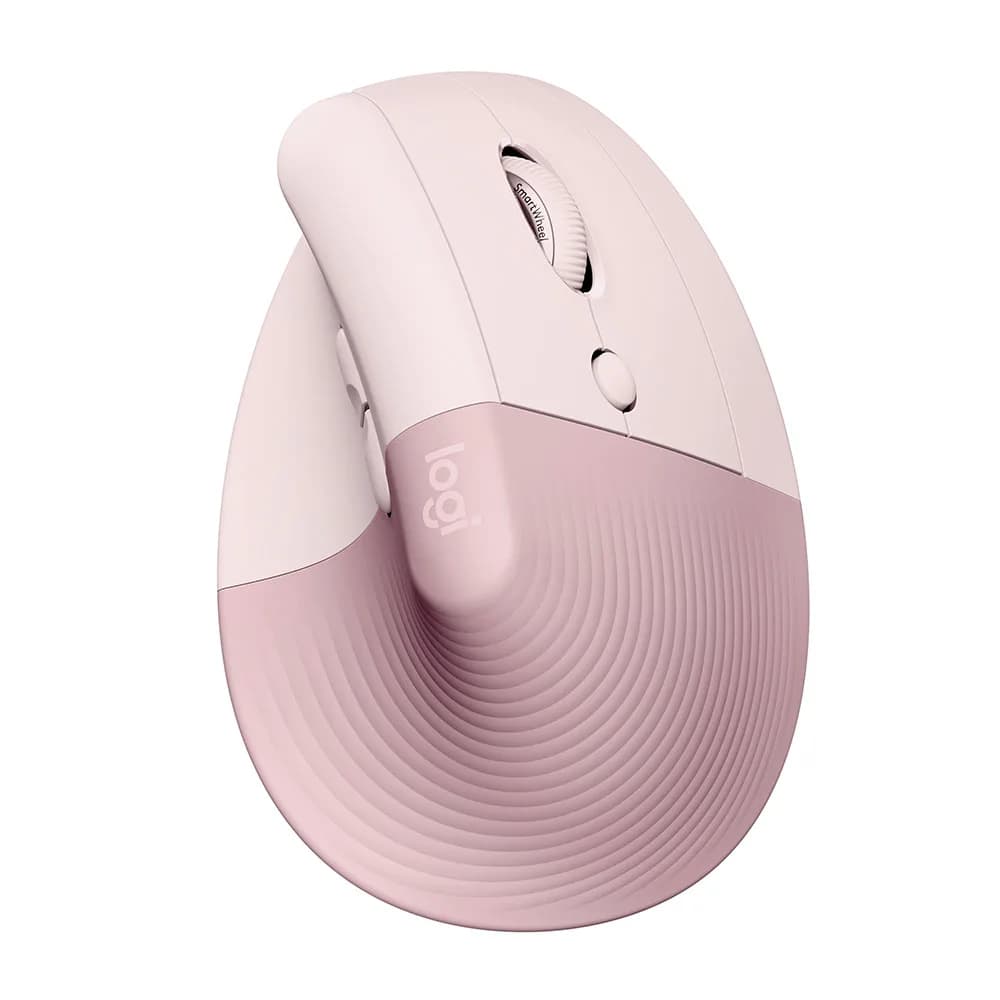 Mouse Logitech Ergonômico Vertical Lift sem Fio Rose 910-006472
